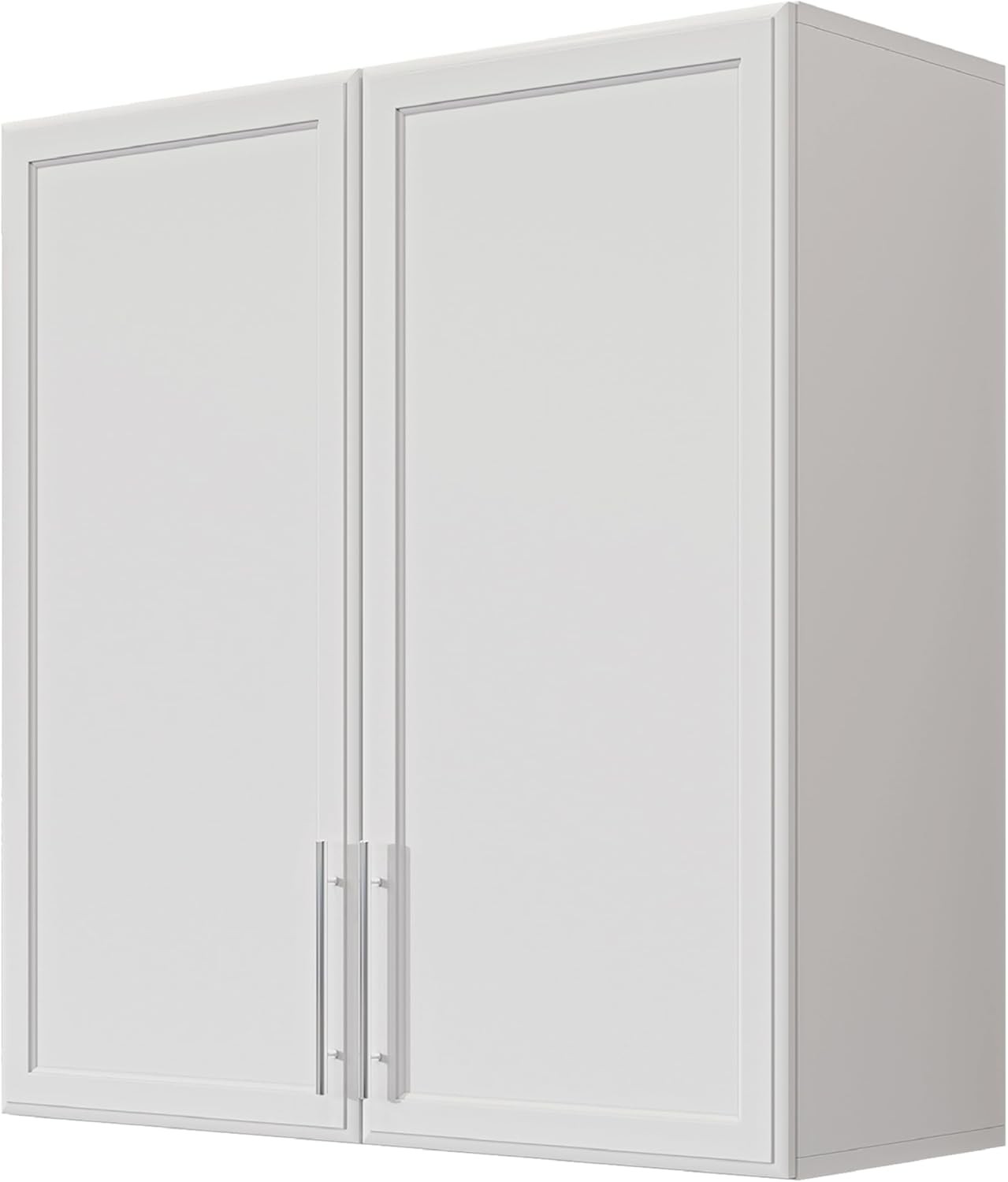 Wall Storage Cabinets, with Two Shaker Doors and Adjustable Shelf, White gallery