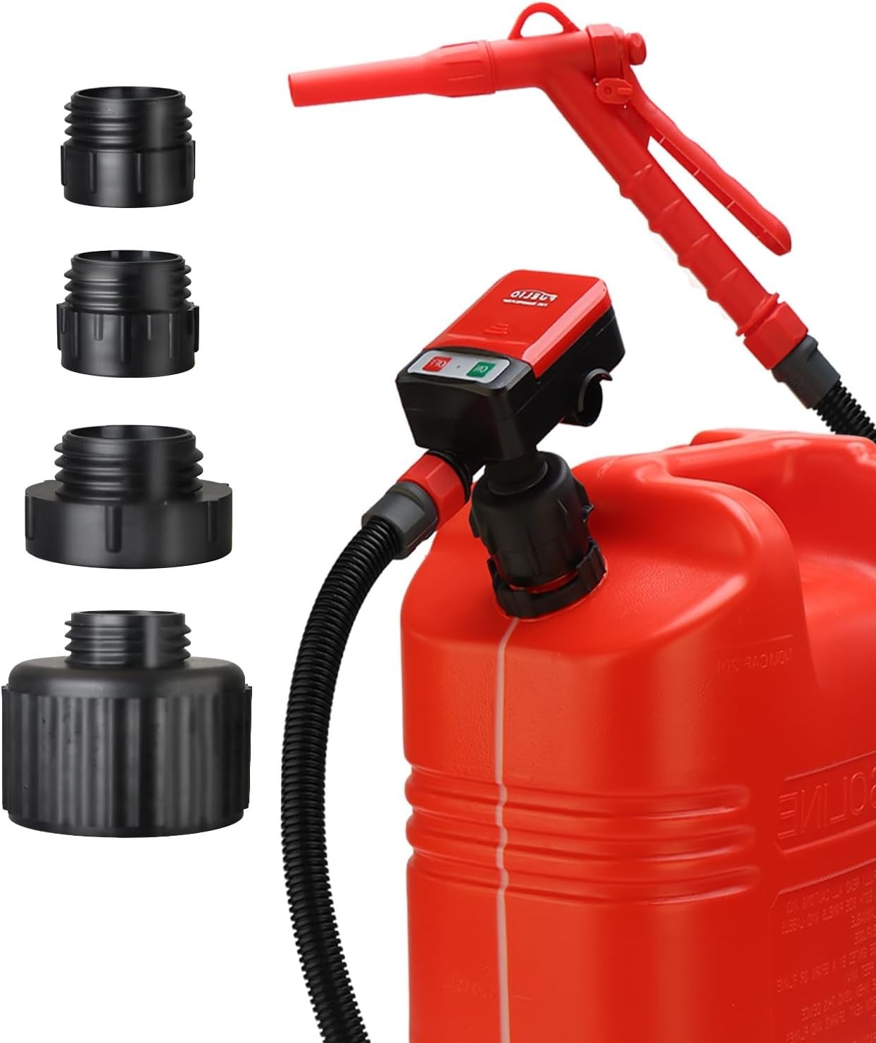 FUELIO Fuel Transfer Pump Battery Powered with Nozzle - Gas Pump For 5 Gallon... gallery