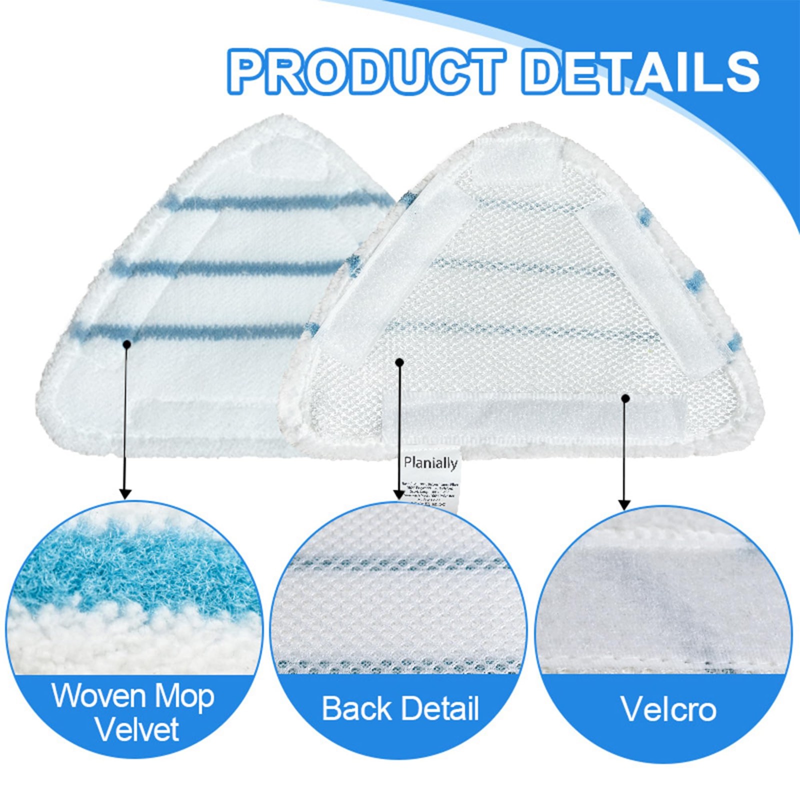4 Pack Reusable Mop Pads Compatible with True & Tidy STM-500, STM-700 Steam M... gallery