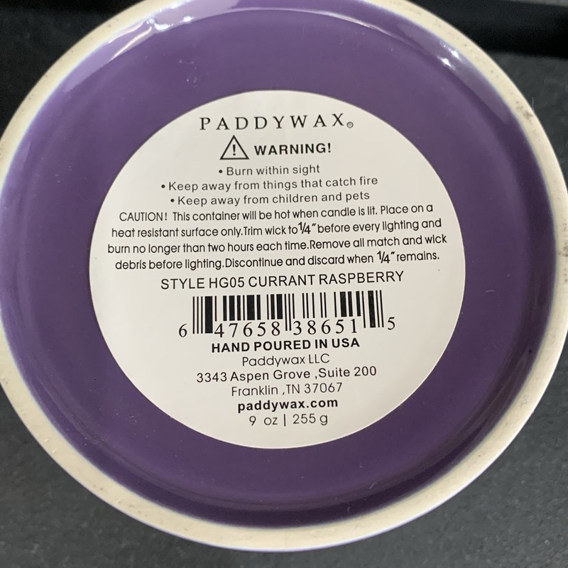 Paddywax Style HG05 Currant Raspberry Scented Candle 9 oz 255 g Brand New gallery