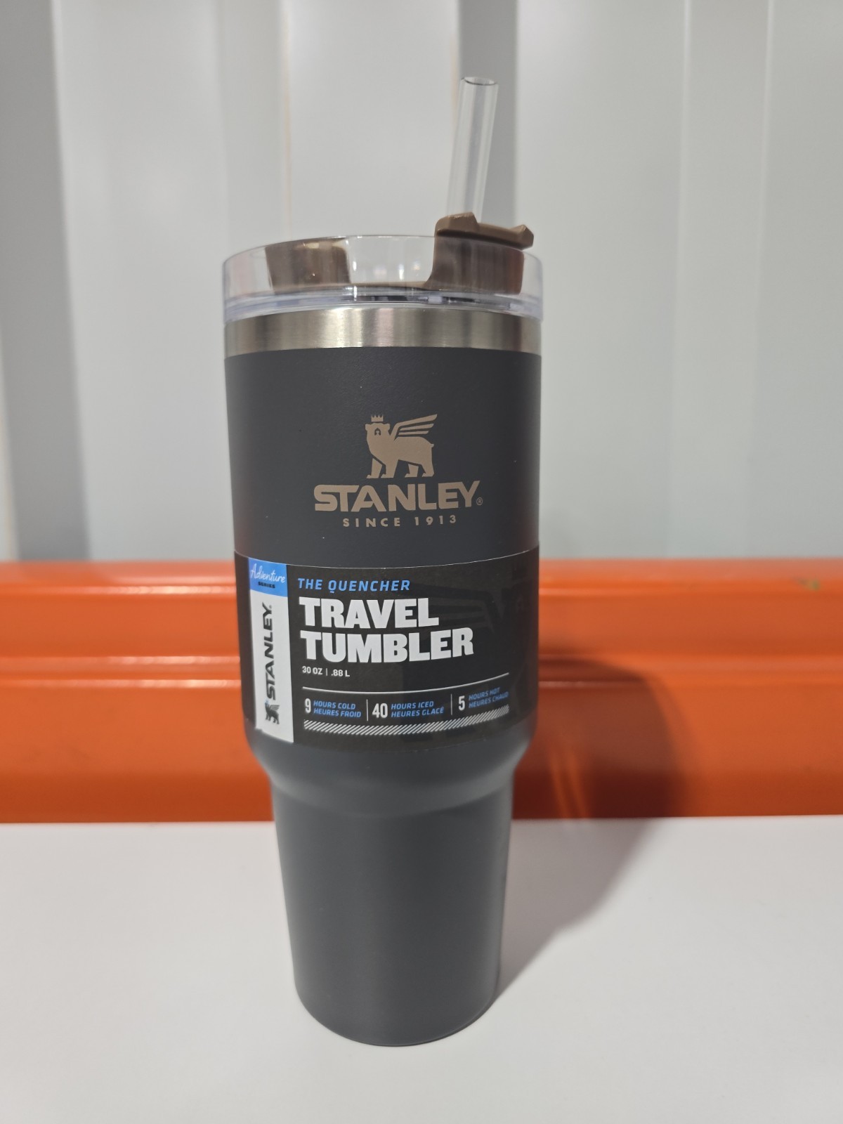Stanley The Quencher H2.0 Flowstate Tumbler 30 OZ Branded Charcoal Dark Gray gallery