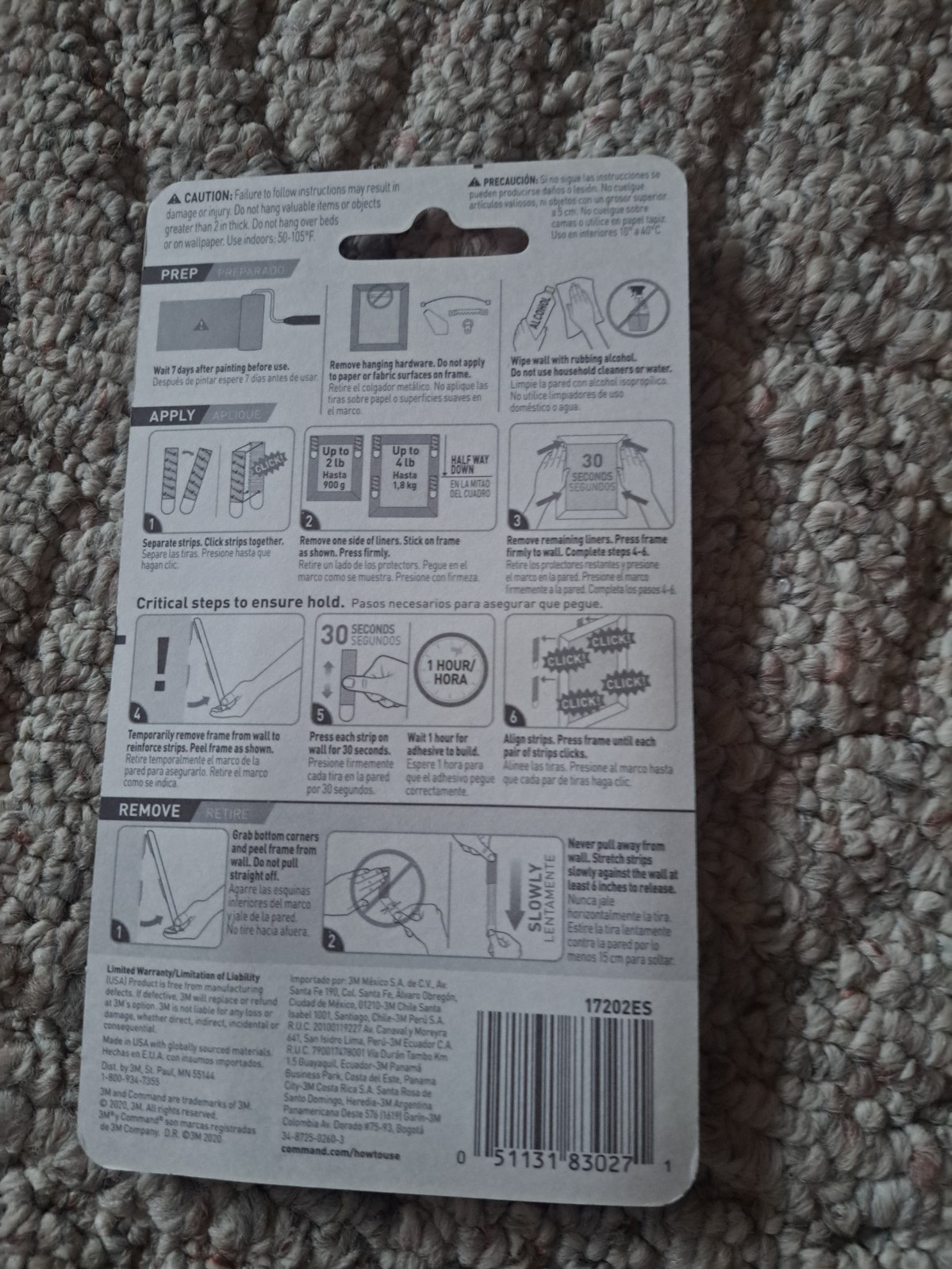NEW 3M COMMAND 4LB/1,8KG SMALL PICTURE HANGING STRIPS *LOT OF 4= 16 TOTAL PAIRS gallery