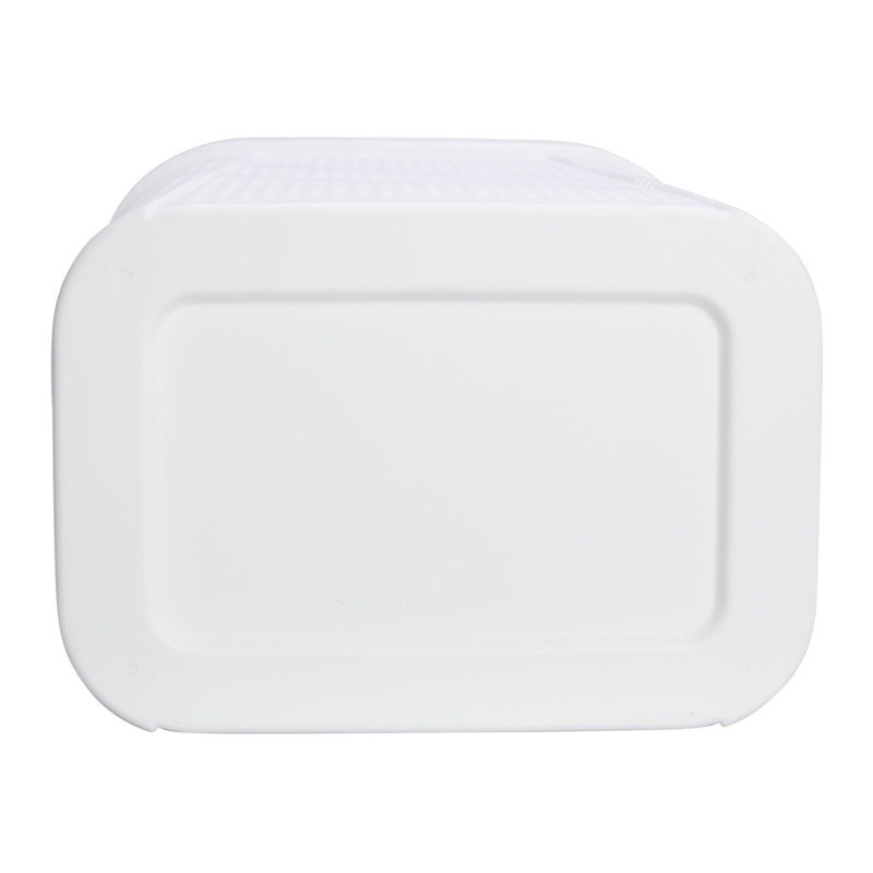 Hinged Lid Laundry Hamper Plastic Ventilated Design W/ Carrying Handles Home Use gallery