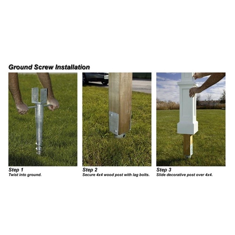 No Dig Ground Anchor 4x4 Mailbox Post Easy Installation Heavy Duty Steel New gallery
