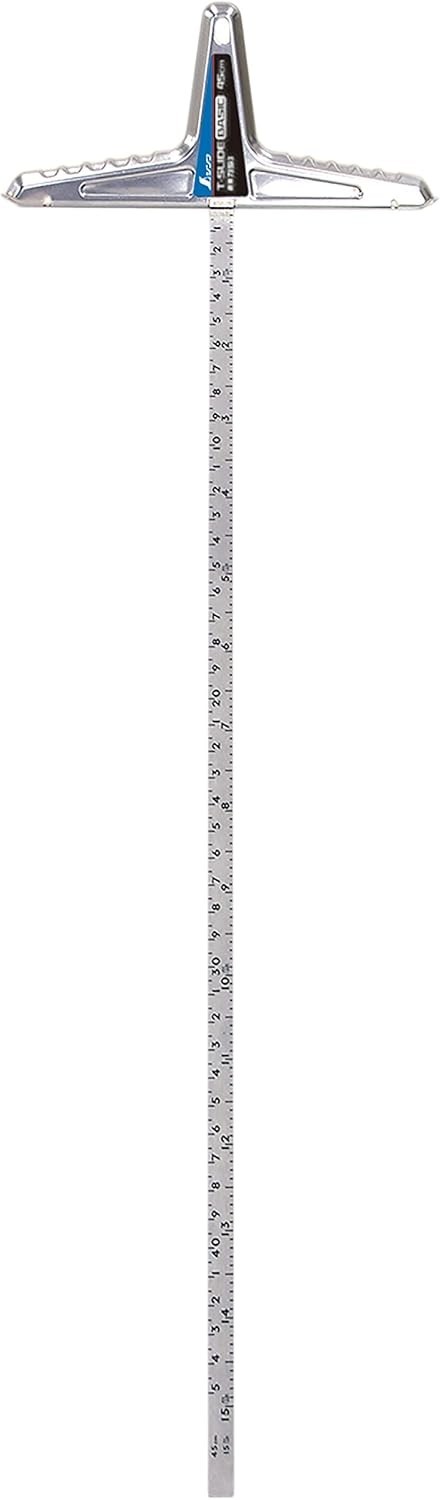 Shinwa Sokutei Circular Saw Guide Ruler T Slide 45cm 73593 shake prevent JPN gallery