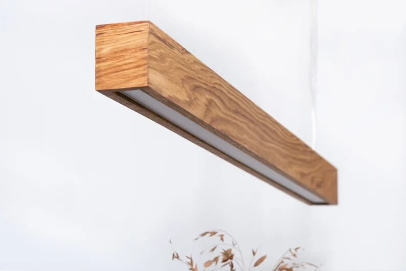 Handmade pendant LED lamp Minimalist beam chandelier For Dining Room gallery