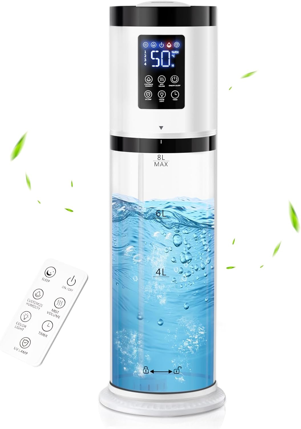 8L Humidifiers for Bedroom, 30Db Quiet, 500Ft² Coverage, 60H Runtime, Top Fill, gallery