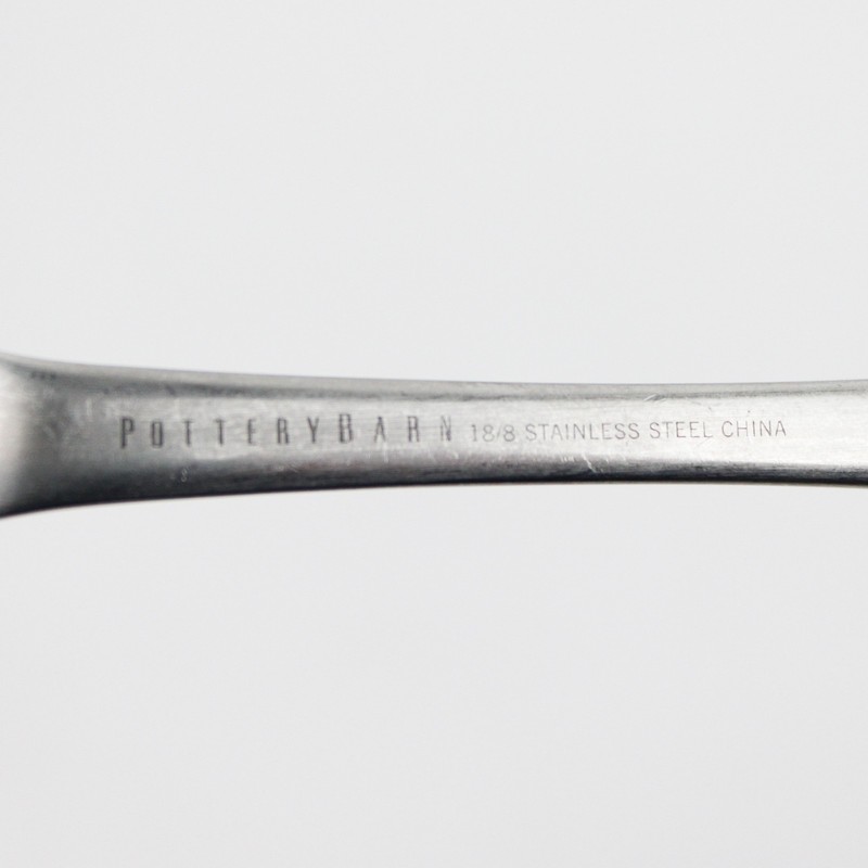 Pottery Barn Flatware PBN44 Pattern 18/8 SS Teaspoon 6.5" Rare HTF Pattern Good gallery