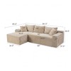 Sectional Sofa Couch with Left Chaise,3 Seater Sofa Modular Boneless Sofa Lounge gallery