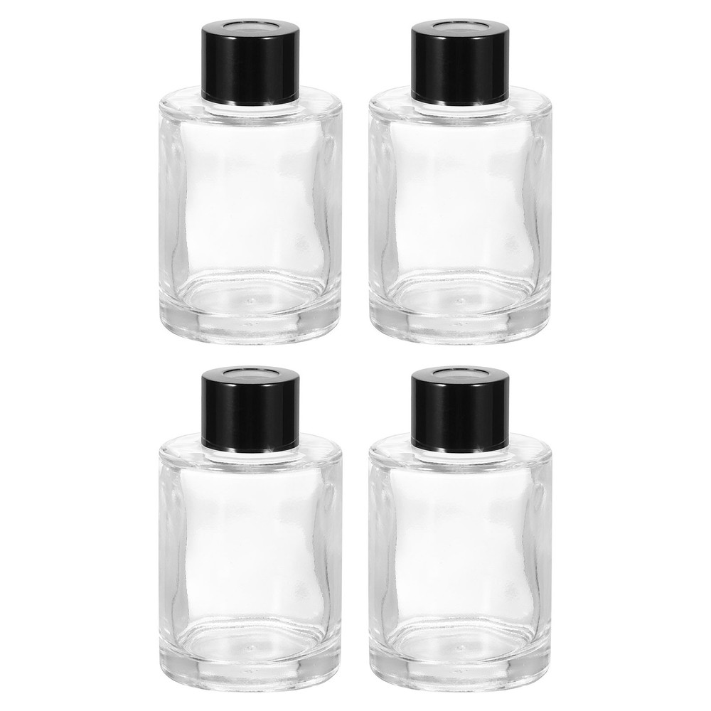 80ml/2.7oz Empty Glass Diffuser Bottle 3.4" x 2" Fragrance Accessories 4pcs