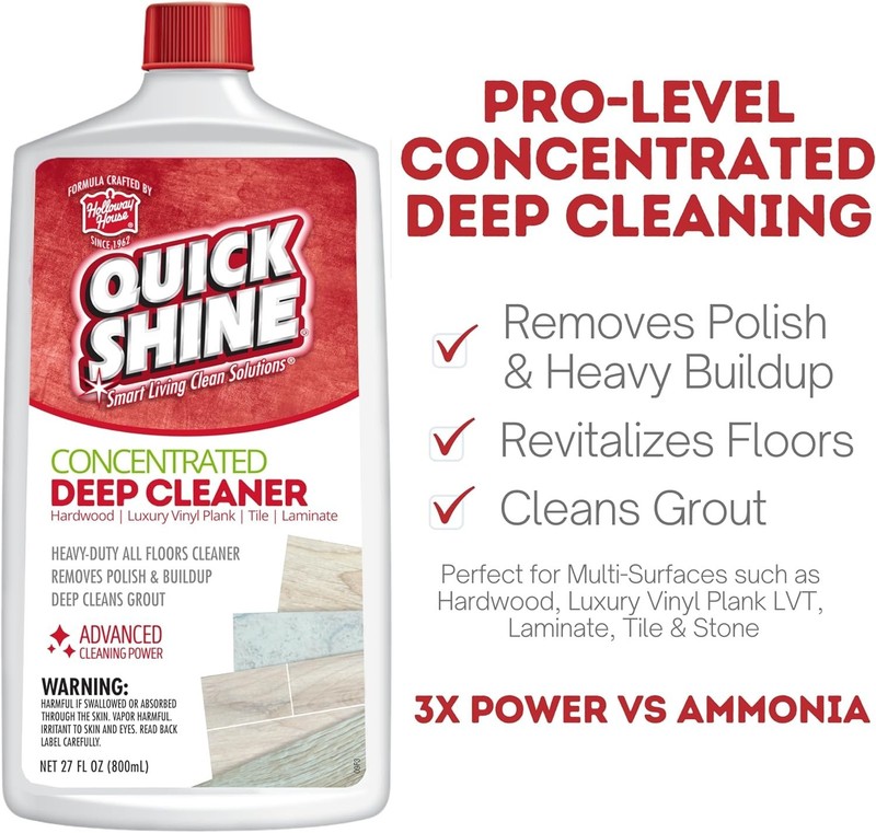 Quick Shine Multi Surface Deep Floor Cleaner and Wax Remover 27Fl oz,Pack of ... gallery