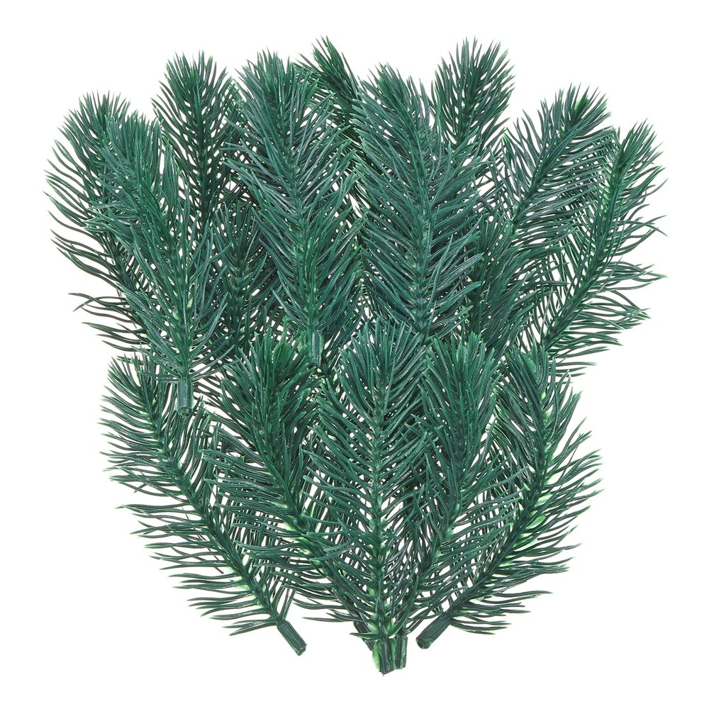 48 Pack 4" Artificial Green Pine Needles Branches Twigs Stems Pick Style 2