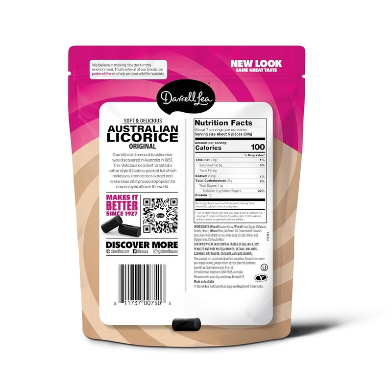 Soft Australian Licorice - Non-GMO & Palm Oil Free, 7oz Pack of Chewy Delight gallery