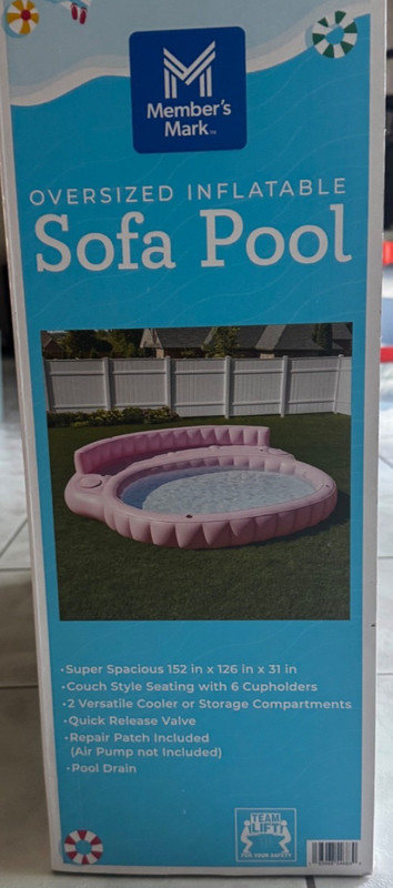 Member's Mark Oversized VIRAL Inflatable Sofa Pool gallery