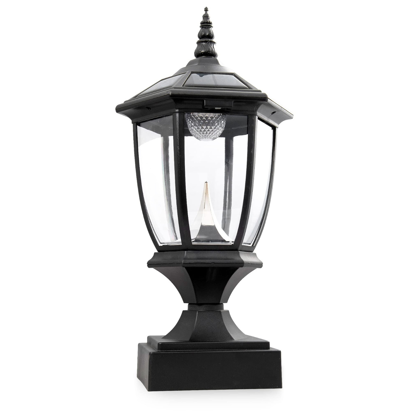 Outdoor Solar Post Light Lamp Lantern 6x6 LED Deck Cap Fence Path Vinyl Garden gallery