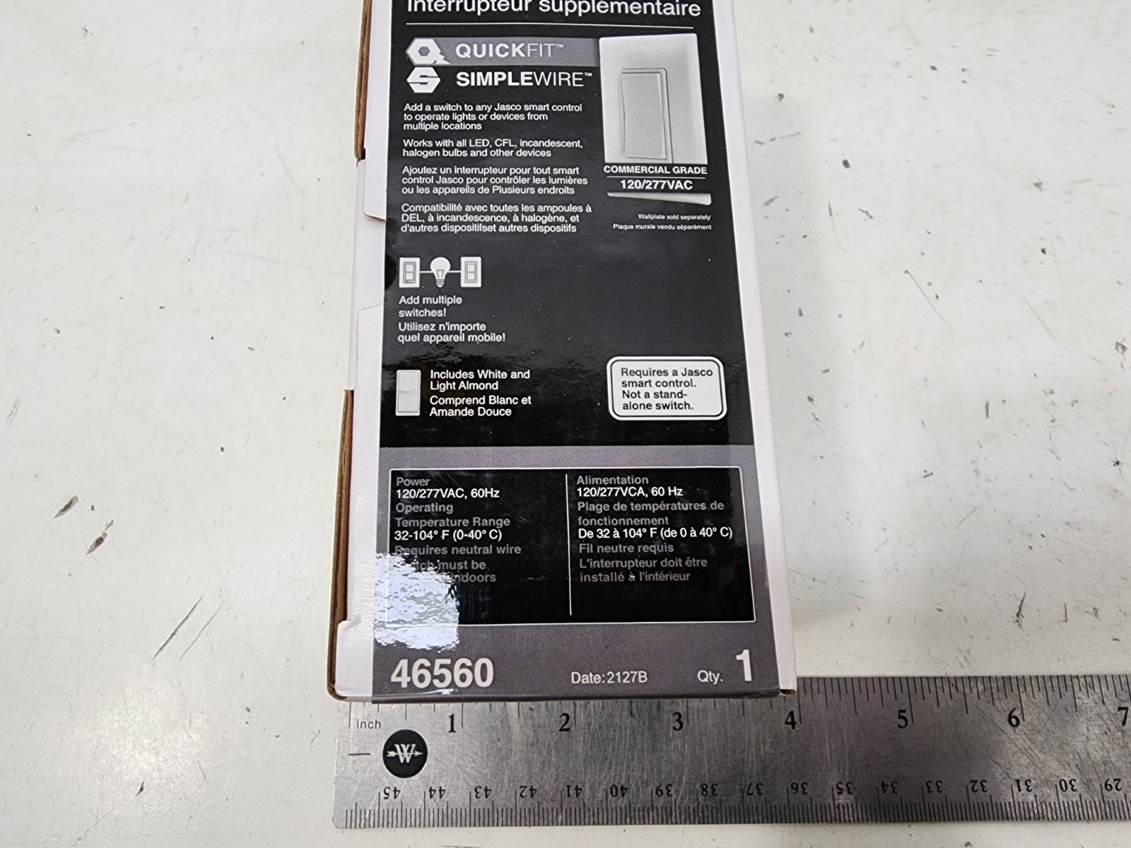 Jasco Add-On Switch 46560 Quick Fit Simple Wire 030878465601 - New gallery