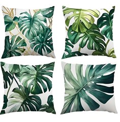 4 Pack Decorative Throw Pillow Cases Set Cushion Covers 18″x18″