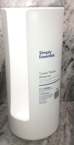 Simply Essential Plastic Toilet Paper Tissue Roll Reserve Canister Free-Standing gallery