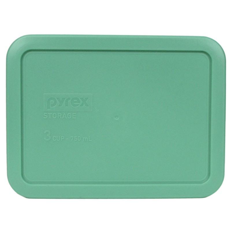 Pyrex 7210-PC 4 Pack Rectangular Green Plastic Replacement Lid Cover Made in USA gallery