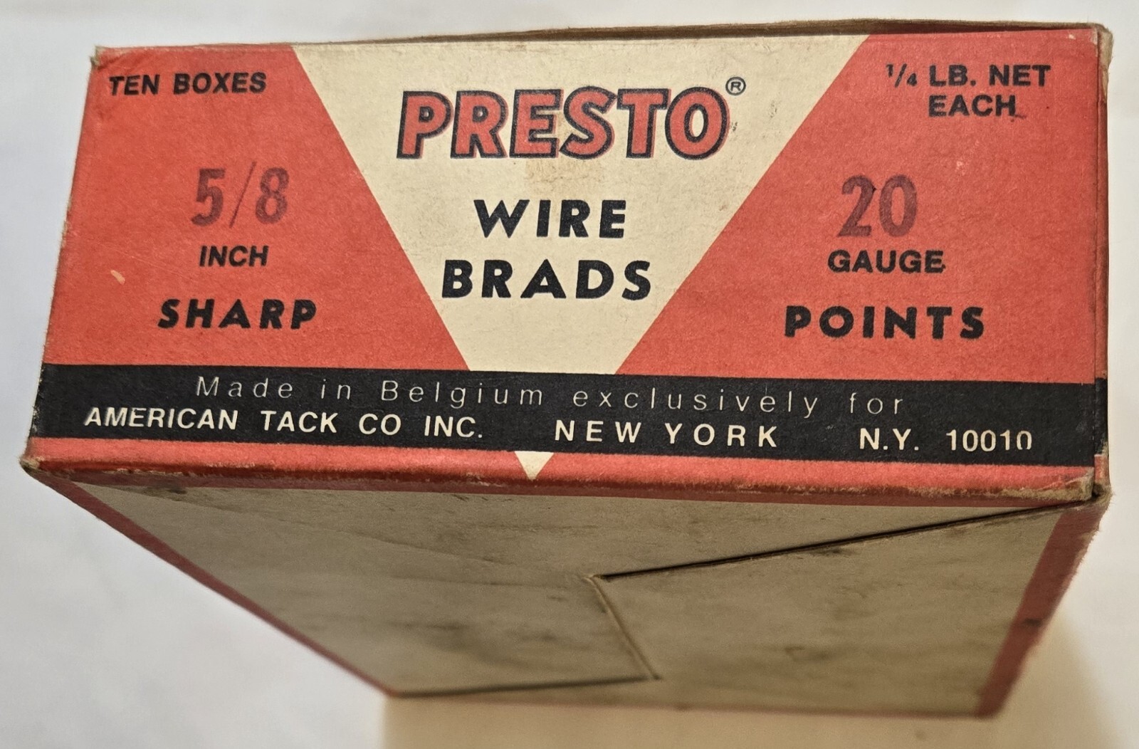 Vintage Presto Wire Brads - Box contains 10 1/4 pounds boxes gallery