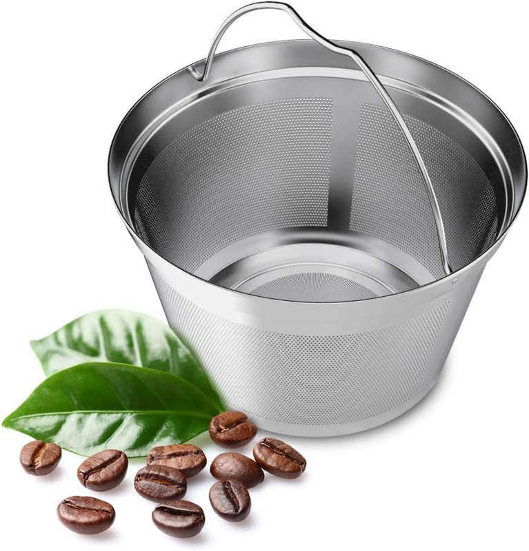 Reusable 4-5Cup Basket Replacement Coffee Filters- Stainless Steel Permanent Cof gallery