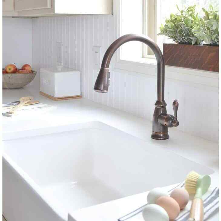 Canton Single-Handle Pull-Down Sprayer Kitchen Faucet In Rustic Bronze gallery