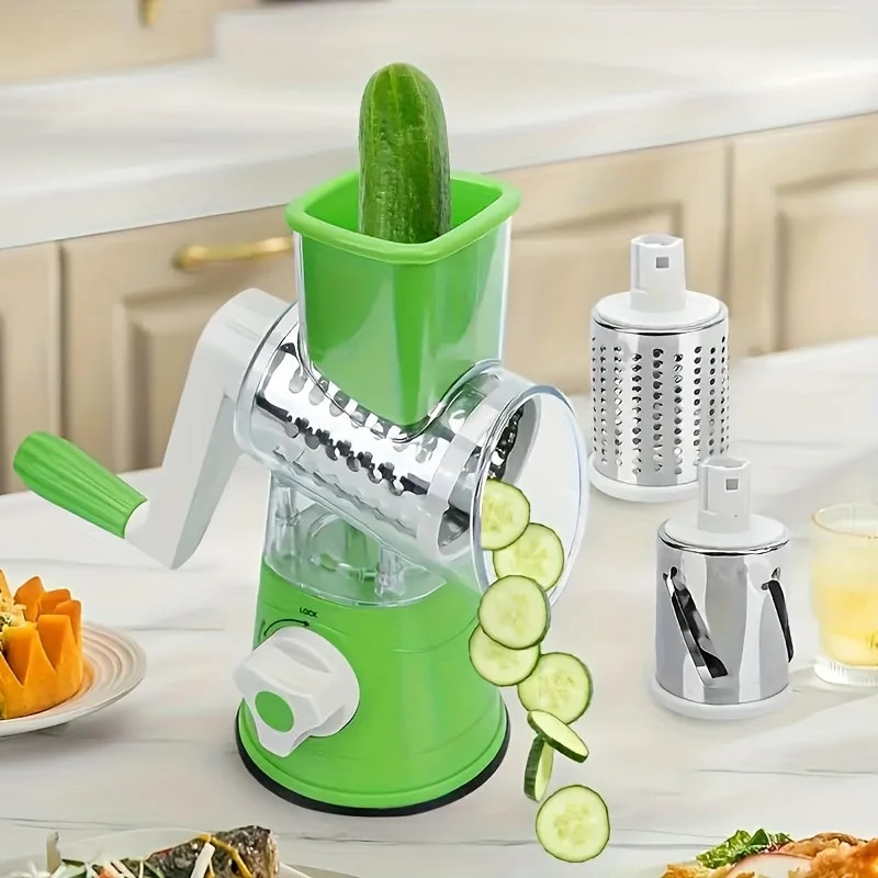 1pc Highly efficient and versatile Vegetable and Fruit Slicer Grater - benchtop gallery