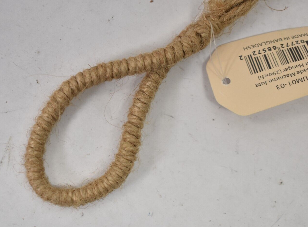 Handmade Macrame Jute Plant Hanger 29" L HUM01-03 Rope Outdoor Decor Unit gallery