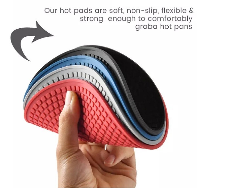 4 Silicone Trivet Mat Set - Non-Slip, Heat Resistant Insulation Pads for Kitchen gallery