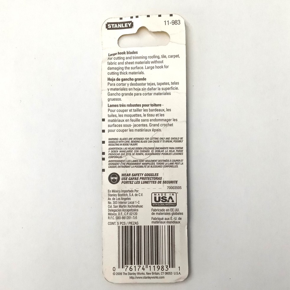 Stanley Large Hook Blades 5pk 11-983 gallery