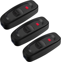 3 PCS Inline Cord Appliance Button On/Off 10A 250V Inline Power With LED light