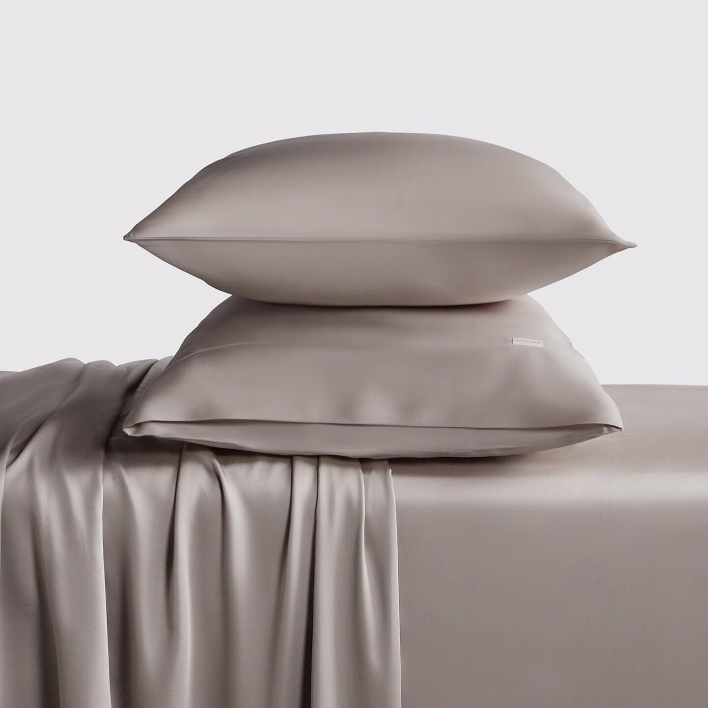 Ultra Soft 100% Tencel Lyocell Queen Bed Sheet Set - GRAY gallery