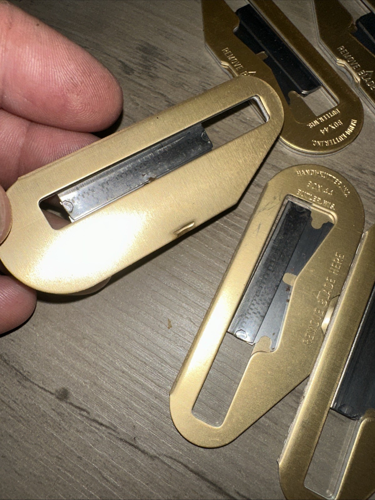 5 Vintage HANDI-KUTTER BOX Cutter’s Razor Blade Butler Wisconsin USA gallery
