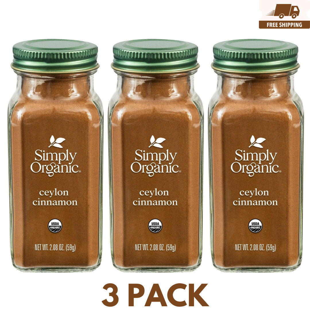 Simply Organic Organic Ground Ceylon Cinnamon, GMO Free 2.08 oz Bottle, 3 Pack gallery