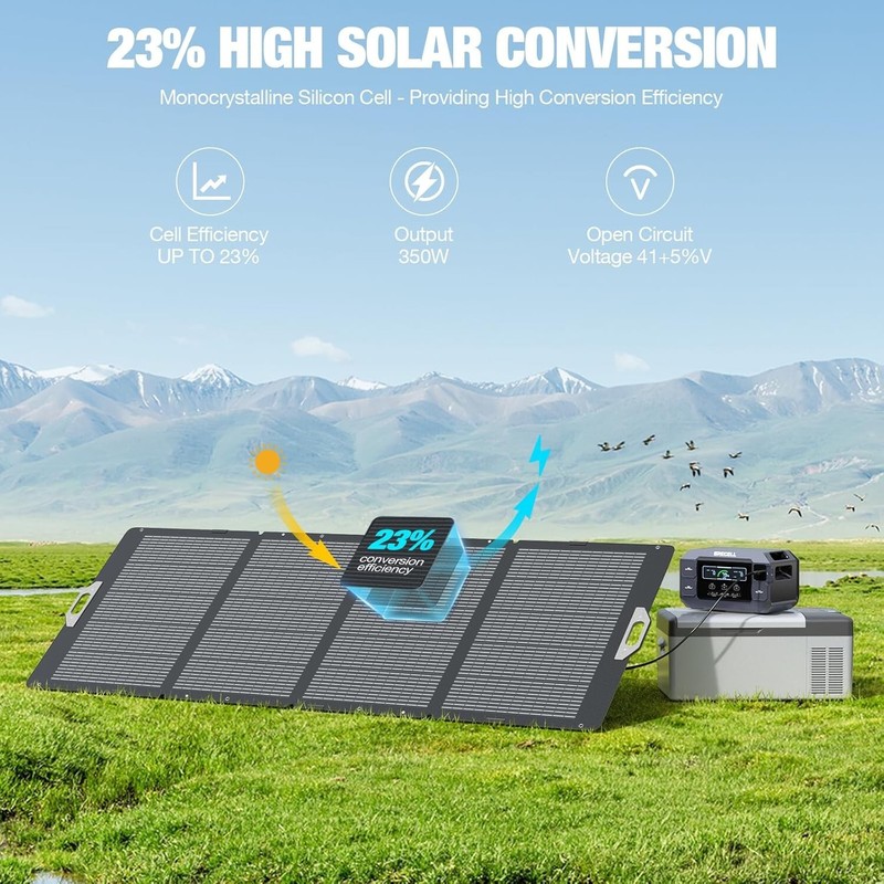 350W Foldable Portable Solar Panel Kit Charger for Power Station Solar Generator gallery