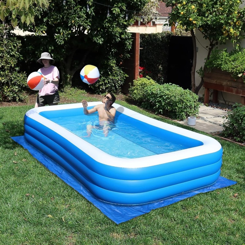 High-Quality Rectangular Pool - 10ft x 6ft - Electric Pump gallery