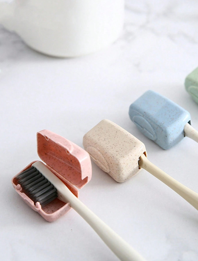 4pcs Portable Toothbrush Cases - Travel-Friendly, Hygienic, Durable Plastic-NEW gallery