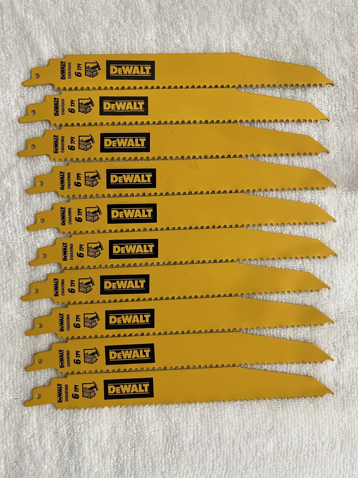 10 New DEWALT 9" DWAR966 6TPI Reciprocating Saw Blades gallery
