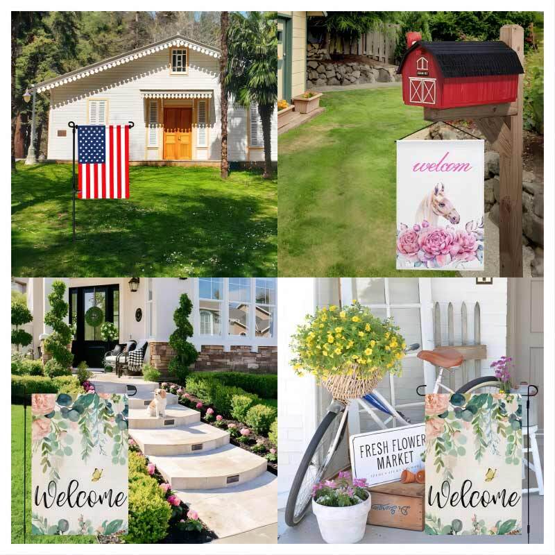 Beautiful Giraffe Nature Garden Flag Patio Banner Small 12x18in，Large 28x40in gallery