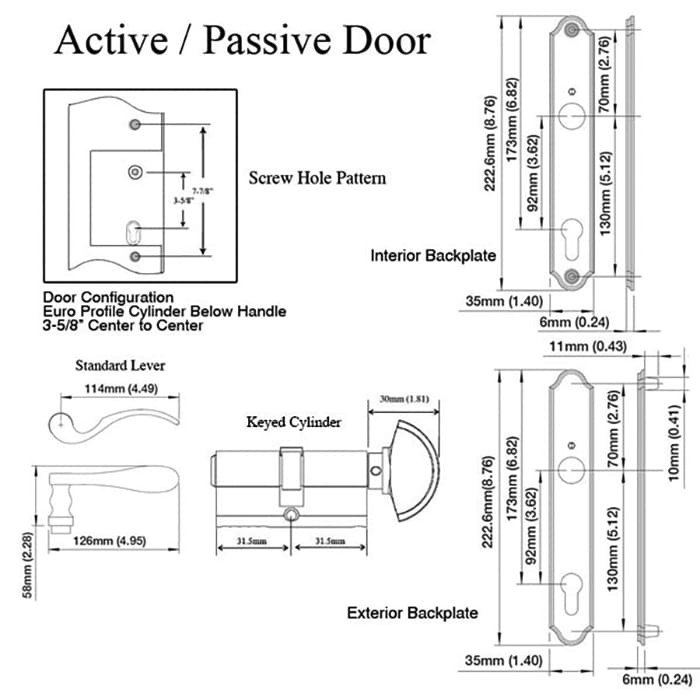 Hoppe Handle Set Multipoint Lock Munchen Active Keyed Resista Brass gallery