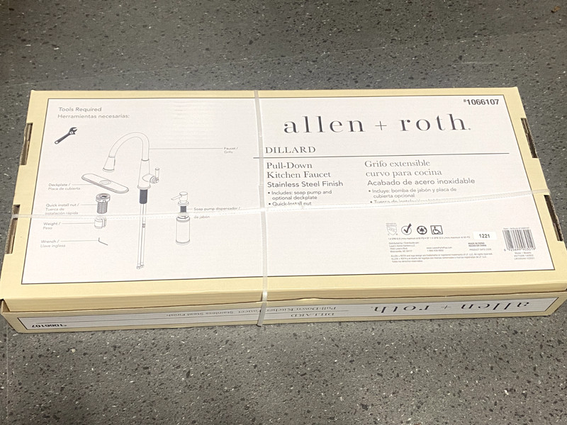 Allen + Roth Dillard High Arc Pull Down Kitchen Faucet - stainless steel gallery