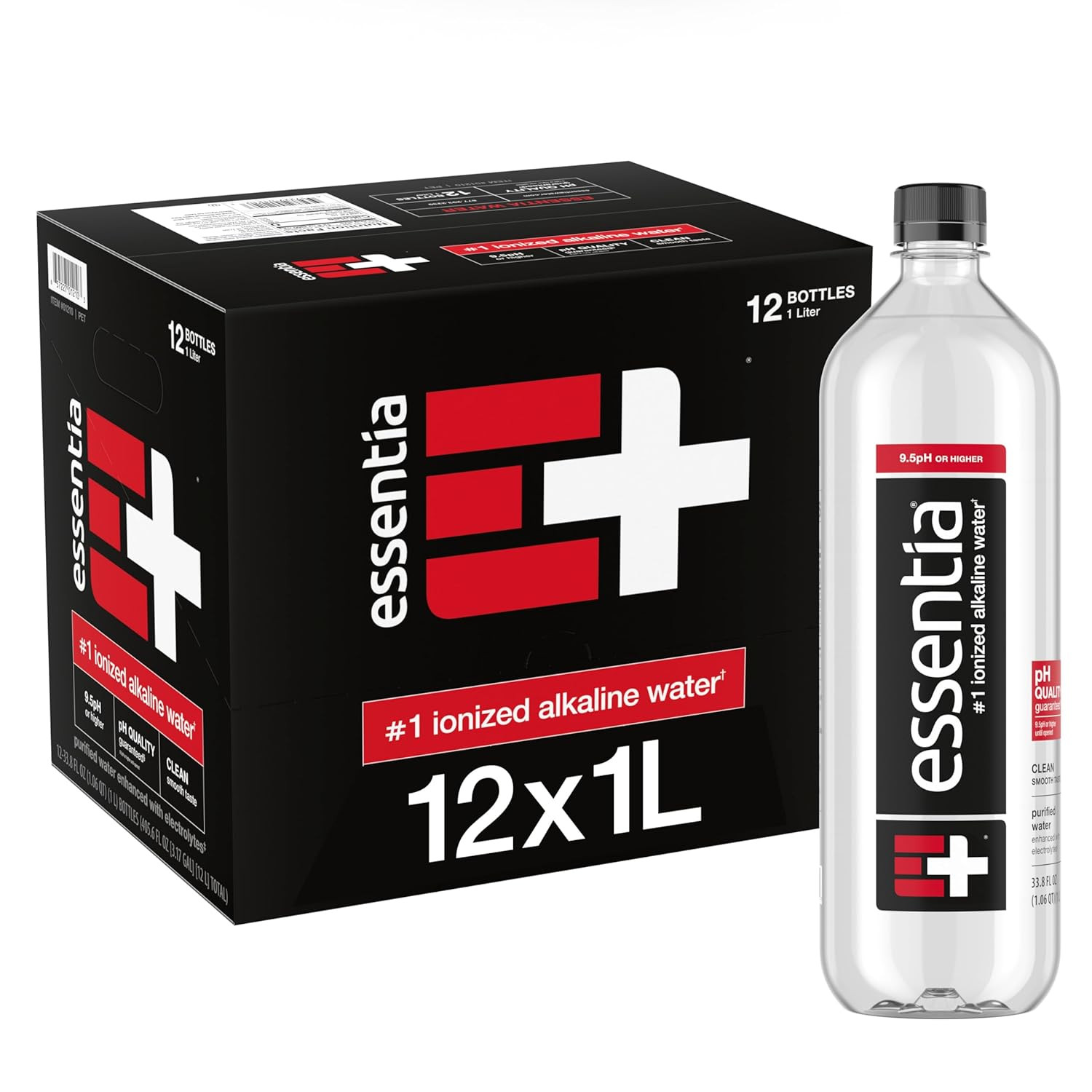 Essentia Water Bottled, Ionized Alkaline Water:99.9% Pure, Infused with Electrol gallery