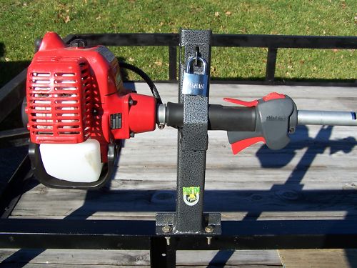 Lockable OPEN Trailer Single Trimmer Rack Holds 1 Landscape Trimmer- PK-6S gallery
