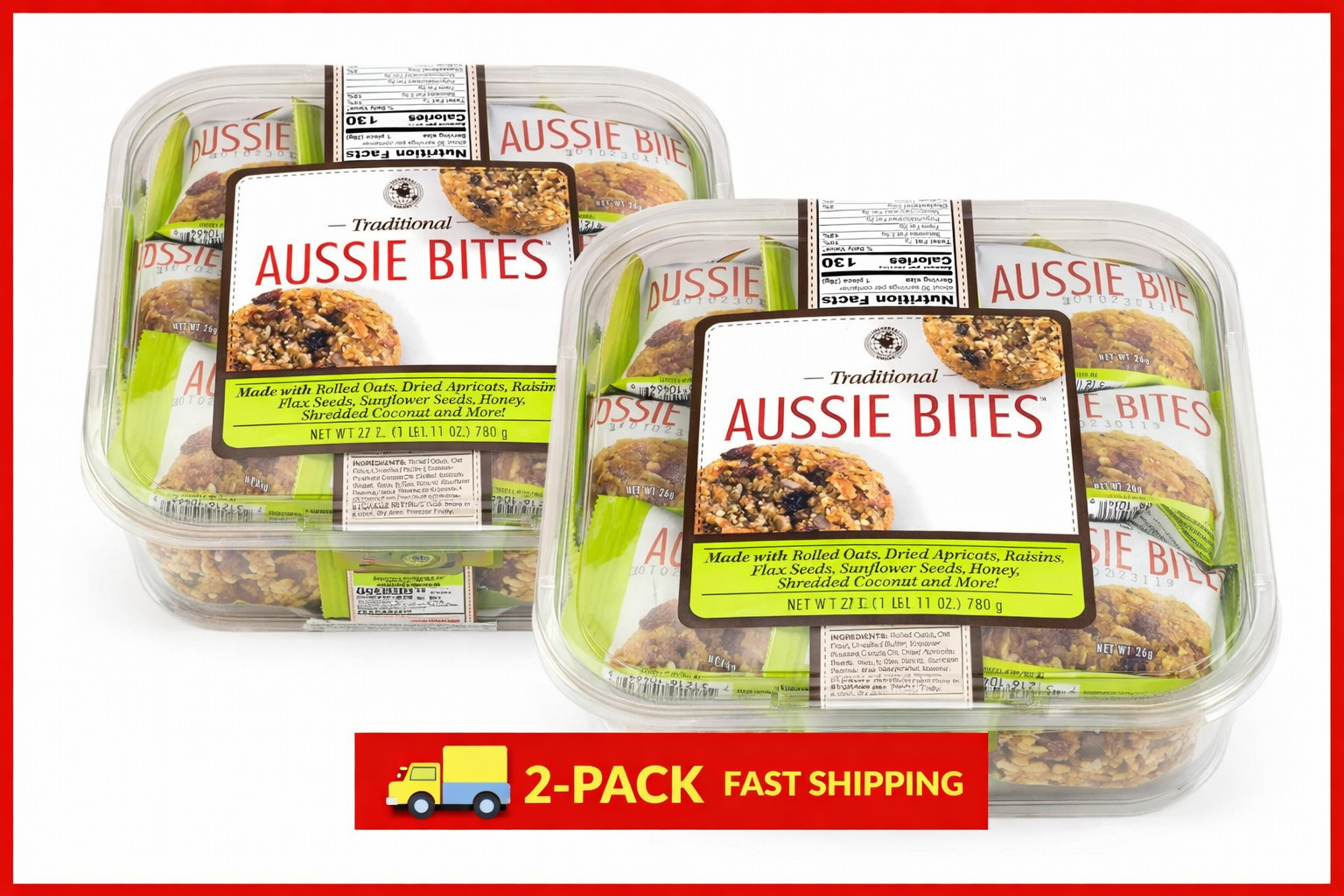 2 PACK Traditional Aussie Bites Individually Wrapped 30 Counts 27Oz gallery