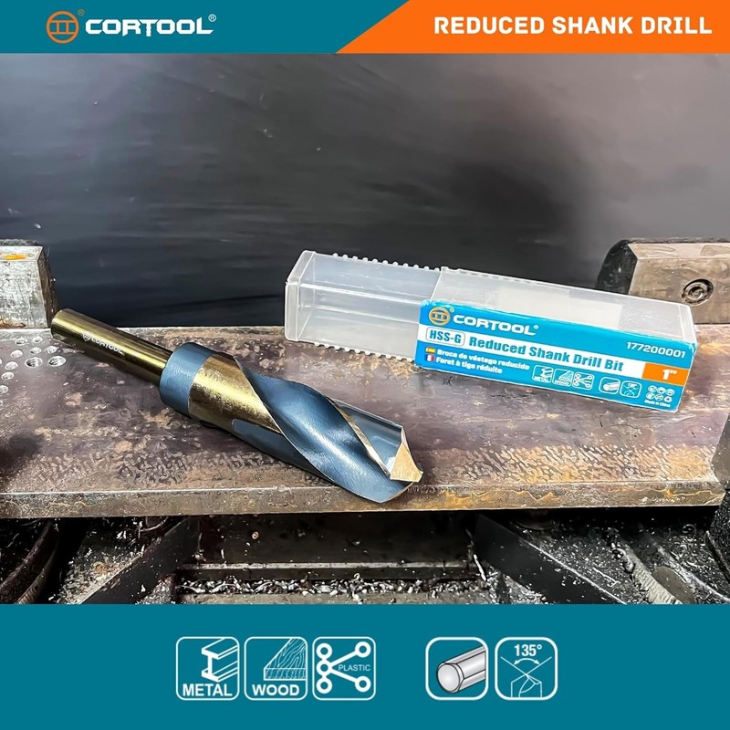 1 Inch Drill Bit | Reduced Shank High Speed Steel | 1" Drill Bit for Metal and S gallery