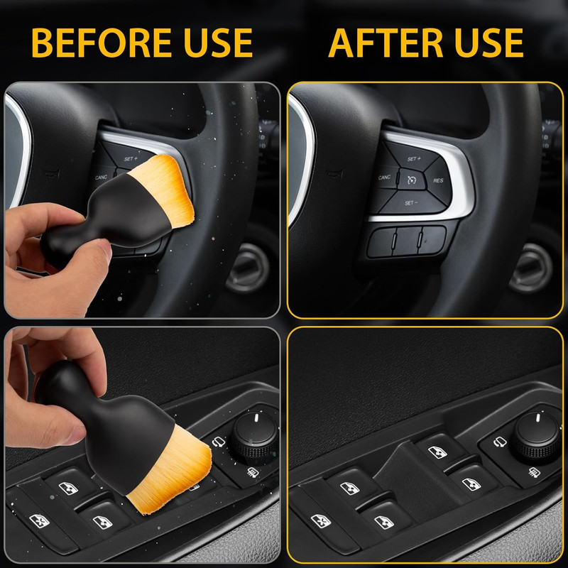2PCS Car Interior Detailing Brush Soft Dusting Cleaner for Dashboard Air Vent gallery