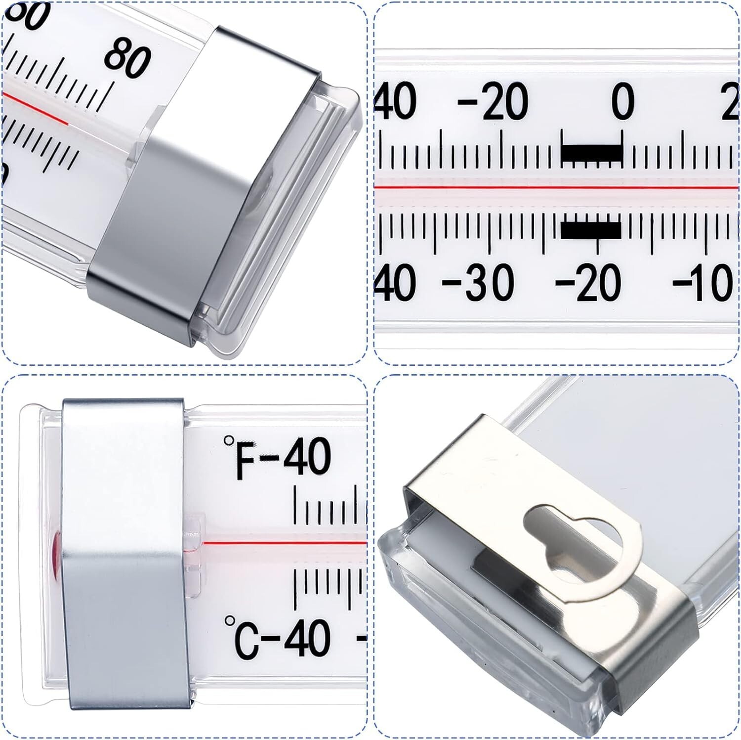 Analog Refrigerator Freezer Thermometer Fridge pack of 2 gallery