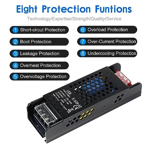 12V 10A Universal Regulated Switching Power Supply, 100-250V AC to 120W 12 Volt gallery
