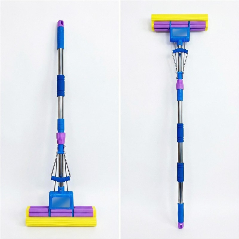 Sponge Mop with Extendable Stainless Steel Handle Absorbent for Bathroom Kitchen gallery