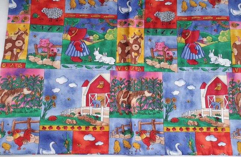 ‘’Back yard” print Cotton blend Fabric Design Child/Baby Sz handmade pillowcases gallery